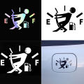 3D Funny Human Shape Style Car Stickers Vinyl Gas Tank Decal Reflective Fuel Lid Decals Self-Adhesive Fuel Gauge Empty Stickers Auto Fuel Tank Cover Sticker Universal Funny Signs Decal.