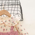 【7Rings Store】(New) autumn baby girl clothes baby girl dress cotton long sleeve flower printed cute doll collar dress kids outing clothes. 