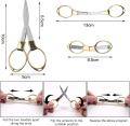 Folding Scissors Pocket Cutter Blade stainless Scissor Stationery Paper Office for Student School.
