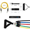 Resistance Bands Set, Including 5 Stackable Exercise Bands with Door Anchor,2 Foam Handle,2 Metal Foot Ring & Carrying Case - Home Workouts, Physical Therapy, Gym Training, Yoga. 