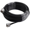 15M UHF Coaxial Cable RG58 Coax Cable PL259 Cable 50 Ohms CB Radio Antenna Cable UHF Male to UHF Male Low Loss UHF. 