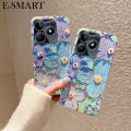 For Realme C53 Case Soft Blue Light Oil Painting Flower Silicone Anti Shock For Realme C53 Back Cover.