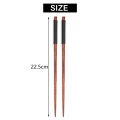 1 Pairs Japanese Natural Wood Chopsticks Value Pack Cooking Tableware Black.