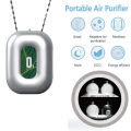 Personal Wearable Air Purifier Necklace Mini Portable Air Freshner Ionizer Negative Ion Generator for Travel Red. 