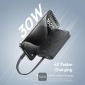 Baseus 10000mAh Magnetic Mini Wireless Fast Charge Power Bank 30W With Built-In Type-C Cable.