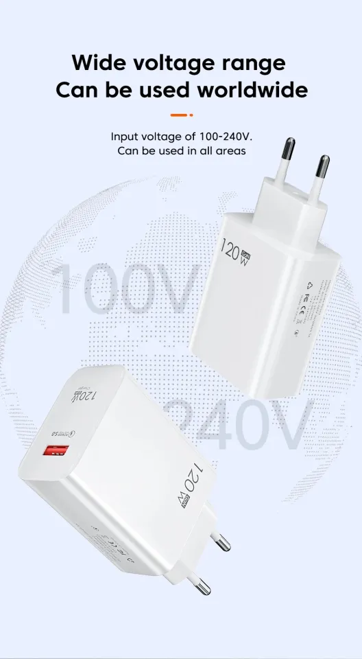 For Xiaomi 120W USB Charger For Xiaomi 13 12 11 Pro Redmi Note 12