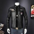 Men Leather Suede Jacket Fashion Autumn Motorcycle Vintage PU Leather Male Winter Bomber Jackets Outerwear Zip Faux Leather Coat.