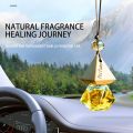 Car Freshener Hanging with - Long-Lasting Essential Oils Bottle with Wooden Lid 1 Pcs.