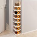 5Layers-New multi-functional household foldable shoe cabinet, home balcony toy foldable storage unit.