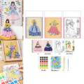 Sticker Activity Books Set DIY Painting Sticker Kids Scrapbooking Reusable Stickers DIY Colorful Princess Dress up Stickers for Party Favors.