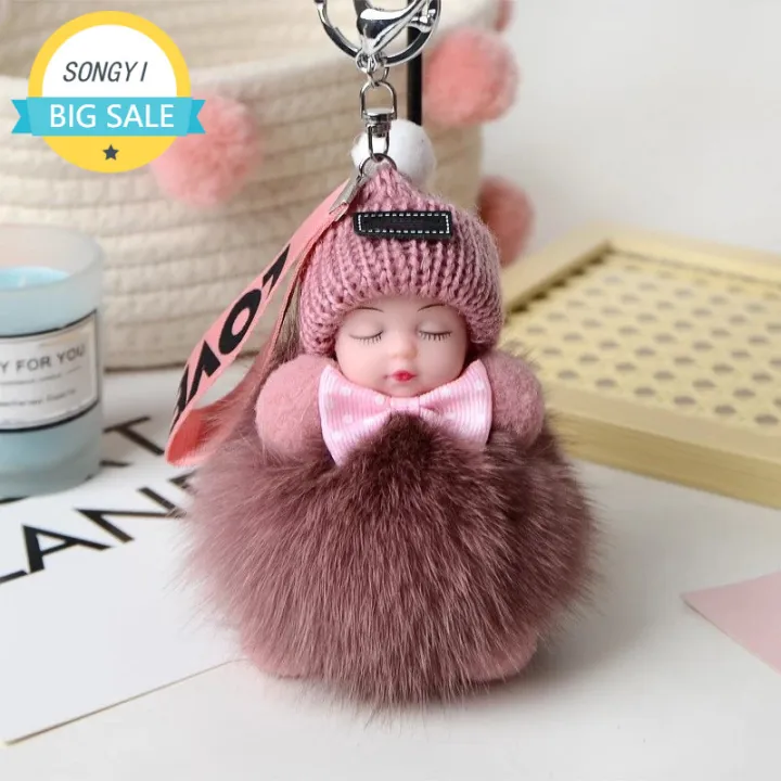 %E3%80%90HOT%E3%80%91%20Cute%20Plush%20Keychain%20Sleeping%20Baby%20Doll%20Keychain%20Plush%20Kpop%20Accessories%20Pompom%20Keyring%20Toys%20For%20Girls%20Kawaii%20Keychain%20Bag%20Pendant%20-%20Image%203