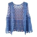 Knitted Hollow Vest Retro Knitted Crochet Sleeveless Women's Summer Vest Stylish Open Stitch Cardigan for Daily Outwear Loose.