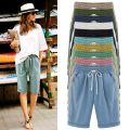 Pants Women's Trousers Summer Knee Length Harem-Pants Capris High Waist Plus Size Beach S-8XL 10 Colors Casual Dropshipping. 
