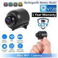 Mini Camera X5 Full HD WiFi 1080P 4K Wireless Support CCTV | Night Vision 140 Degree Wide Angle Lens Motion Detection Audio Video Recording Mobile App Remote Monitoring Professional Indoor Outdoor Gadget Black Color Recommended For Home Office Use. 