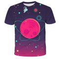 2022 Cosmos Planet Space Galaxy Astronaut 3D T-Shirt Children Moon Print Star Sky Boys Girls Kids Fashion Tshirt. 