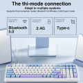 AULA F99 Machanical Keyboard Bluetooth 5.0/2.4G Wireless/Wired Gasket-mounted Gaming Keyboard 99 Keys Customizable Keyboards. 