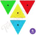 Pyramid Cube Stickerless Matte Surface Speed Triangle Pyraminx Puzzle Cube. 