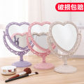 31 Nians love heart shaped dormitory desktop princess mirror table decoration girl pink heart makeup dressing mirror. 