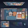 Rubber Keyboard Mat Cute Mouse Pads BuBu DuDu Mousepad Gamer Cabinet Carpet Stitched Edge Computer Pc Extended Non-slip Deskmats.