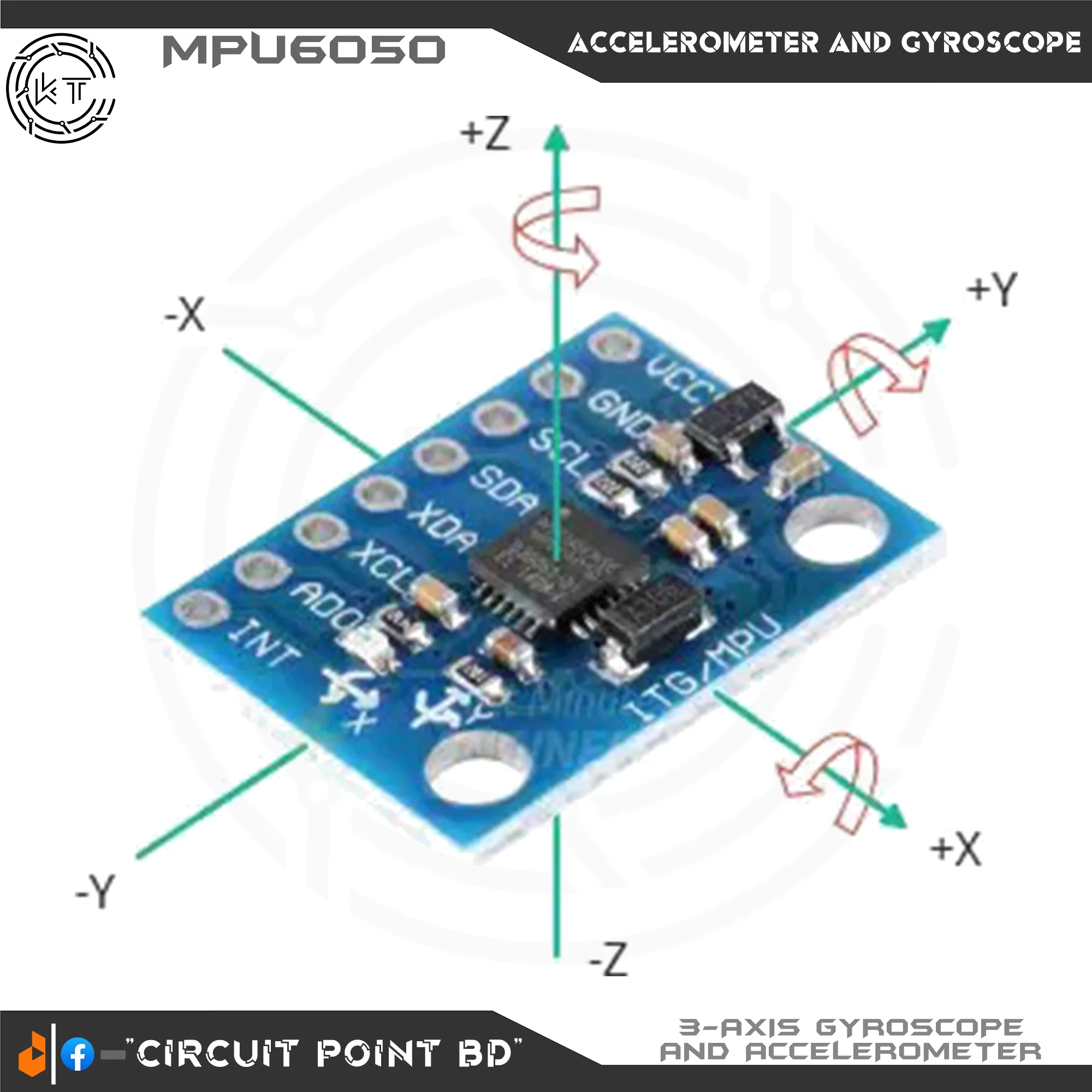 MPU6050 MPU-6050 3 Axis Gyro Sensors + 3 Axis Accelerometer Sensor ...