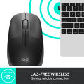 Logitech Wireless Mouse M190, Full Size Ambidextrous Curve Design, 18-Month Battery with Power Saving Mode, USB Receiver, Precise Cursor Control.