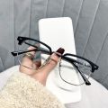 Literary style myopia glasses anti-blue light men's student ultralight spring comfortable half-rim glasses frames women's wholesale. 
