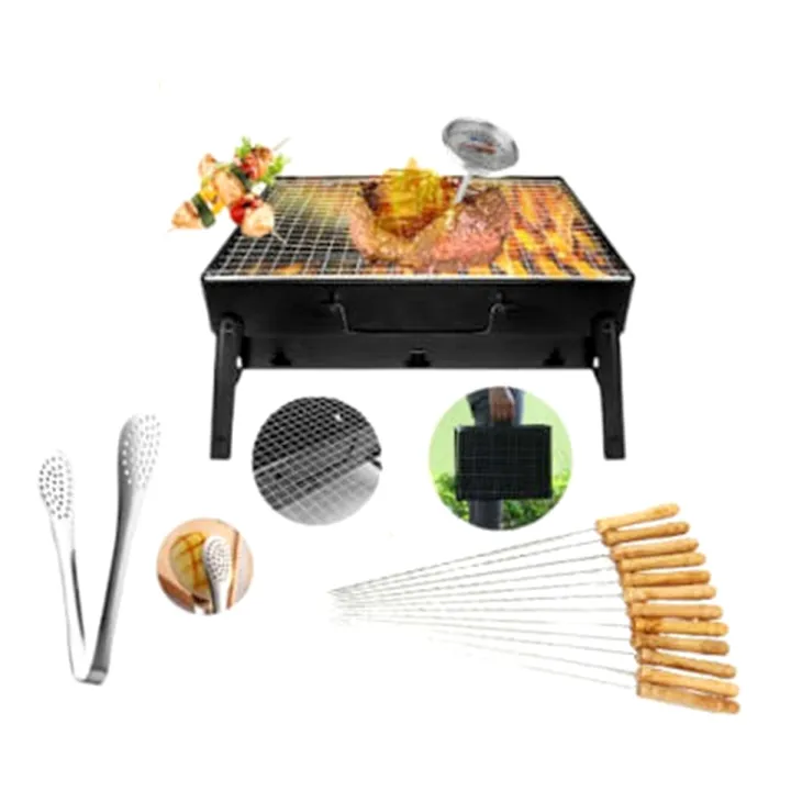 Combo%205-In-1%20Offer%20BBQ%20Machine+12%20Pieces%20BBQ%20Stick+2%20Pieces%20Silicone%20Oil%20Brush+Steel%20Food%20Clip+Bamboo%20Shashlik%20Stick%208%20inch%201%20Pack%20-%20Image%206