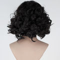 HAIRJOY Synthetic Hair Wigs Brown Short Curly Layered Wig for Men.