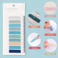 Morandi Sticky Tabs Book Tabs for Annotating Books Aesthetic Index Tabs Sticky Notes, Page Markers, Translucent, Writable, Repositionable, for Classify File, Filing Products Supplies. 
