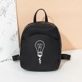 White Picture Print Mini Backpack Crossbody Bag for Teenage Girl Women Shoulder Phone Purse Korean Style New Trendy Female 2023. 