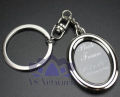 Metal Photo Frame Key Ring Egg-Shaped. 