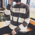【NShisasN】Autumn and Winter Sweaters Men's Broken Hole Loose Fashion Korean Version Hollow out Beggar Round Neck Couple Pullover Knit. 