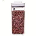 Quasar One-Touch Press Lid: Easily open and close pantry containers with the push of a button. Leak-proof lid keeps food-fresh and bug-free.. 