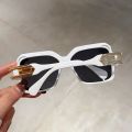 Luxury Brand Designer Oversized Square Sunglasses Women For Men 2023 Vintage Fashion Sun Glasses Trending Punk Pink Hollow Shade.