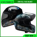 STM Elegant New Full Face Motorcycle Helmet Comfort Fit Adult One Size.