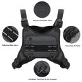Sports Chest Bag Water Resistant Lightweight Front Chest Pack Running Vest Bag With Built-In Phone Holder Extra Storage.