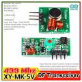 433Mhz RF Wireless Transmitter Module and Receiver Kit XY-MK-5V DC Wireless For Arduino Uno R3 Raspberry Pi /ARM/MCU WL Diy Kit Remote Door lock System etc. 