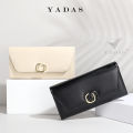 YADAS New Ladies Wallet Source Manufacturer Double Circle Hardware Coin Bag PU Long Trifold Popular Versatile Handbag. 