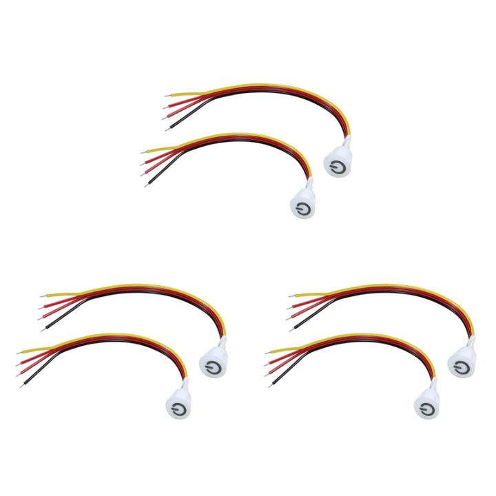 6Pcs Touch Dimmer Switch DC3.7V 5V 12V Stepless Dimmer Switch Sensor for LED Light, RV, Cabinet, Wardrobe and Strip