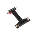 PCIE X1 Riser Cable Dual 90 Degree Right Angle Extension Cable PCI Express 1x Riser Card Ribbon Extender. 