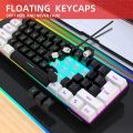60% wired gaming keyboard, RGB backlight ultra compact mini keyboard, waterproof small compact 61 key keyboard for pc/Mac gamers.
