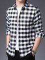 Black & White Check Shirt For Men - Denim Shirt For Men.