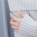 Korean Style Daisy Flower Elegant Opening Rings Women Adjustable Wedding Party Engagement Finger Rings Statement Jewelry Gift.