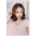 Fanov Hair Short Curly Women Clip In Hair Extensions High Tempreture U PART Synthetic Hair Piece for Woman and Girl.