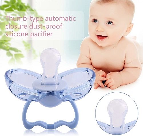 1Ps AntiDust Silicone Pacifier with Cover Round Head (Color as per stock)