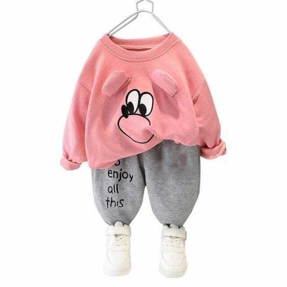 2 piece Sweatshirt and pants for Toddler Boy childrens  clothing Pink