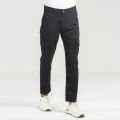 Masculine Semi Fit Twill Cargo Pant - Black. 