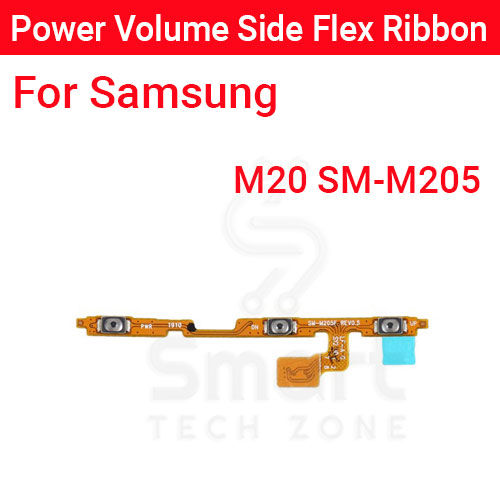 Samsung%20M20%20SM-M205%20Power%20on%20/%20off%20Switch%20Button%20Side%20Volume%20Up%20Down%20Buttons%20Flex%20Cable%20Replacement%20Parts%20-%20Image%202
