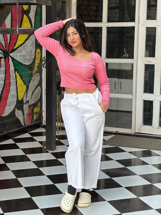 Denim Plazzo pant Stylish new Trendy look Jeans Pant For Women