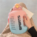 1.6/2L Large Capacity Plastic Water Bottle with Straw Portable Travel Bottles Training Sport Fitness Cup Students Outdoor Leakproof Drinking Bottles.
